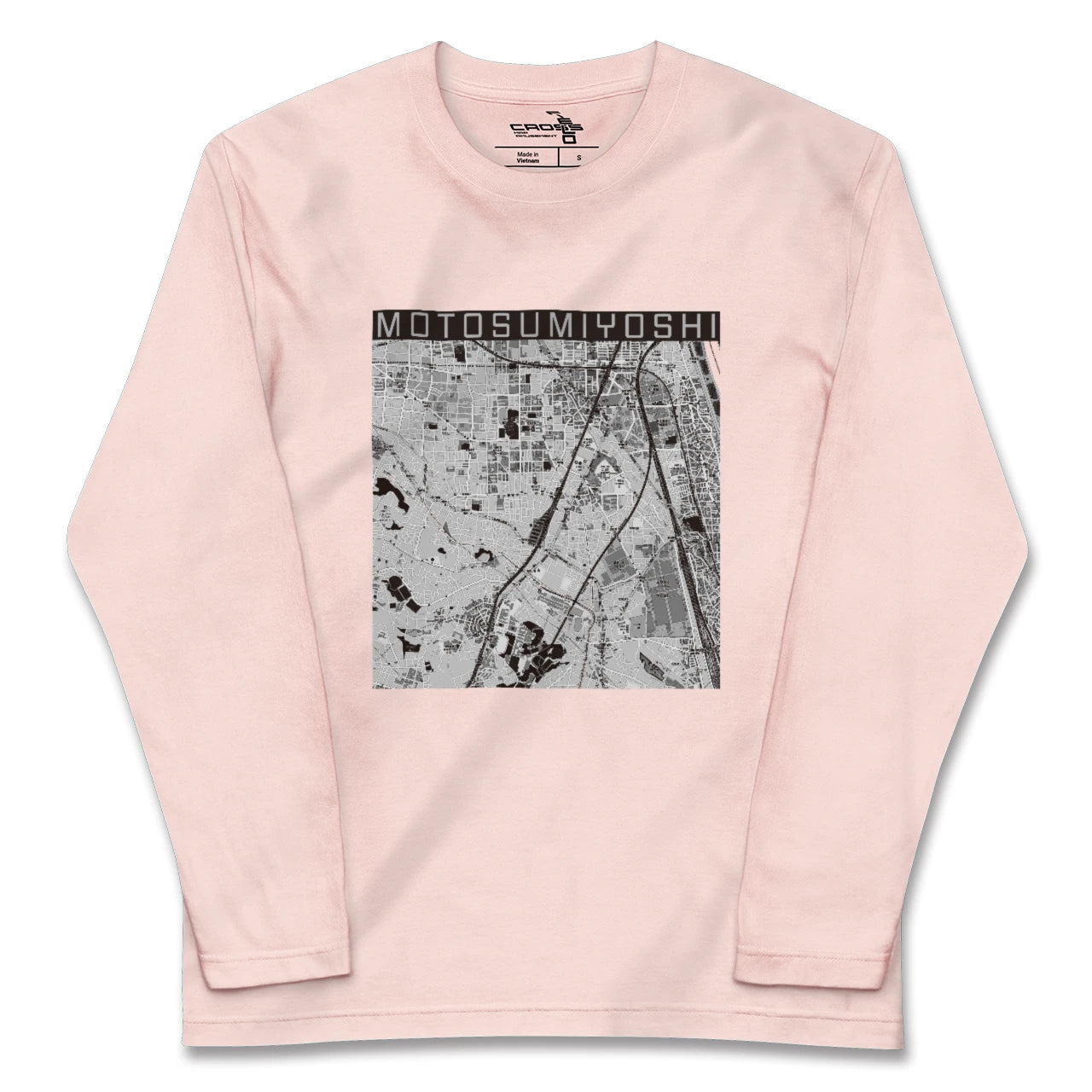 【元住吉(神奈川県)】地図柄ロングスリーブTシャツ