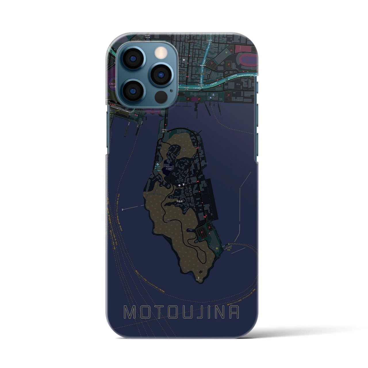 【元宇品(広島県)】地図柄iPhoneケース(バックカバータイプ)