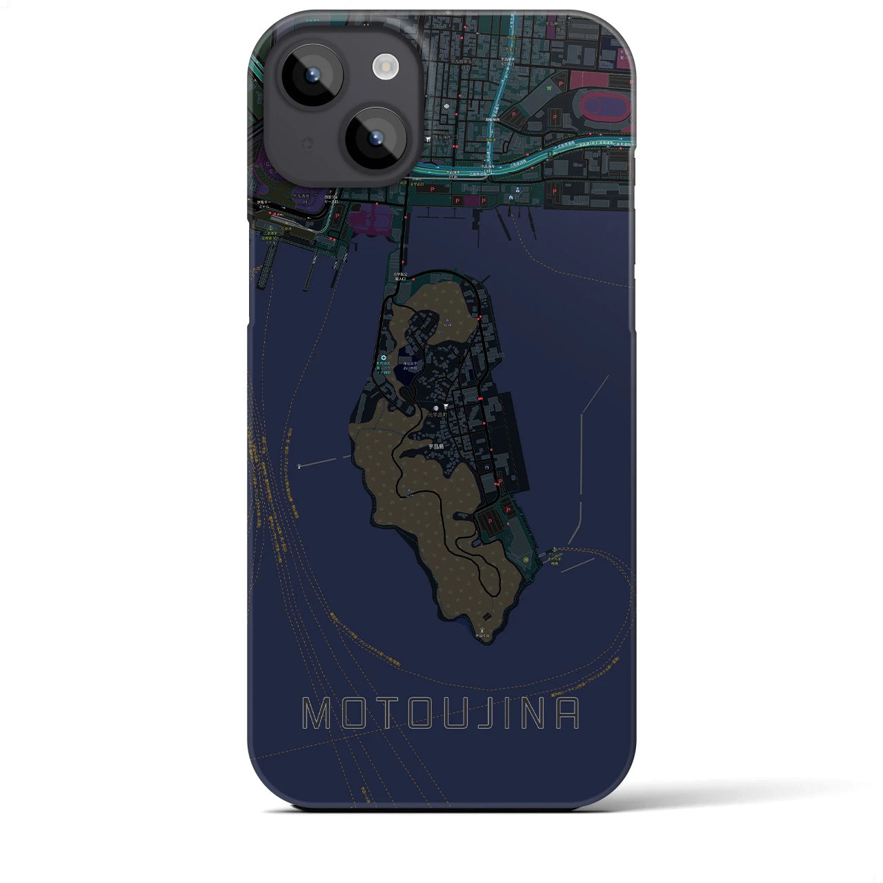 【元宇品(広島県)】地図柄iPhoneケース(バックカバータイプ)