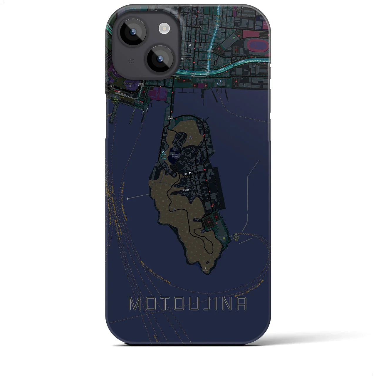 【元宇品(広島県)】地図柄iPhoneケース(バックカバータイプ)