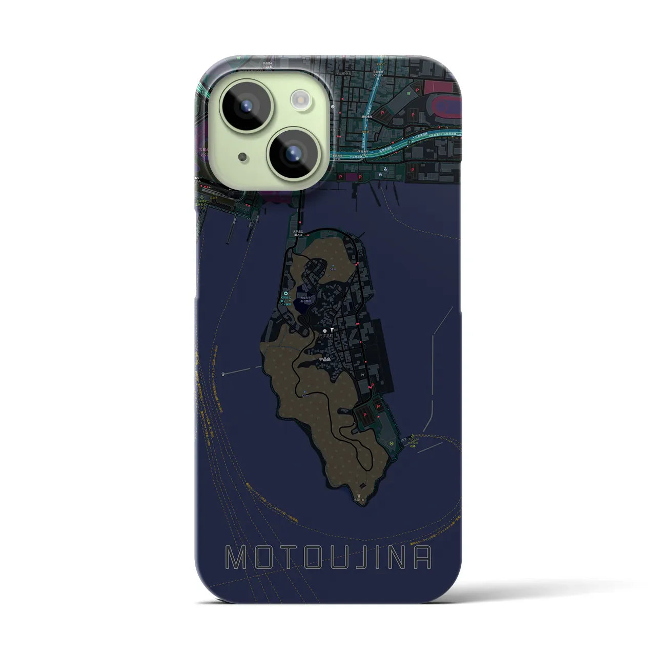 【元宇品(広島県)】地図柄iPhoneケース(バックカバータイプ)