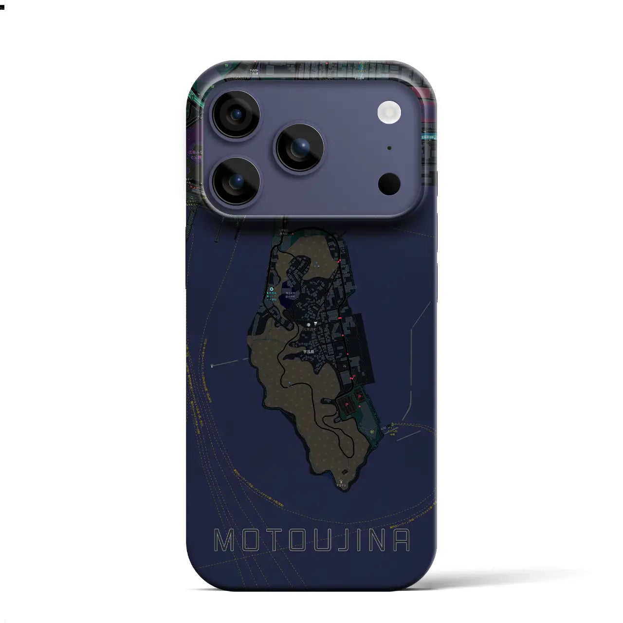 【元宇品(広島県)】地図柄iPhoneケース(バックカバータイプ)