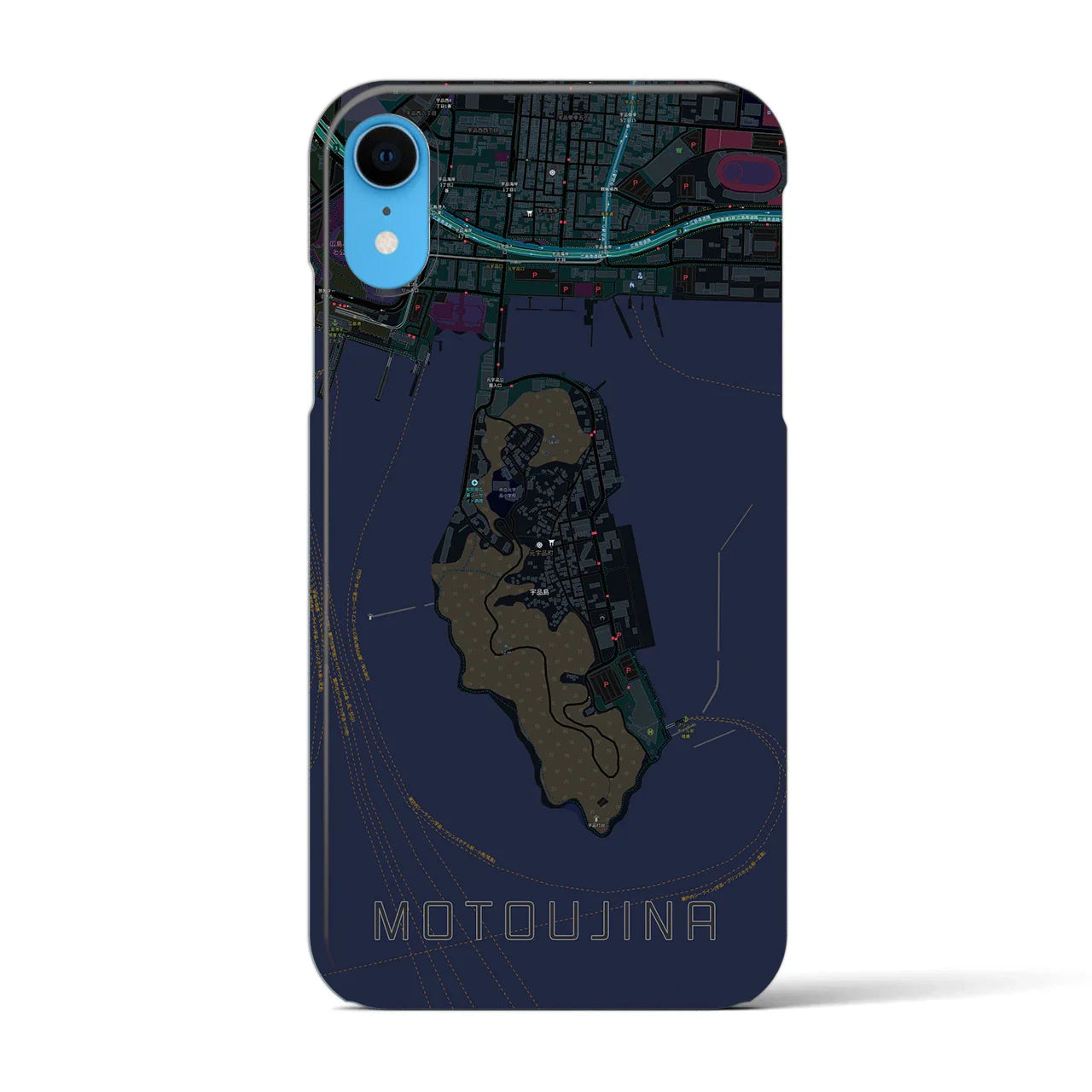 【元宇品(広島県)】地図柄iPhoneケース(バックカバータイプ)