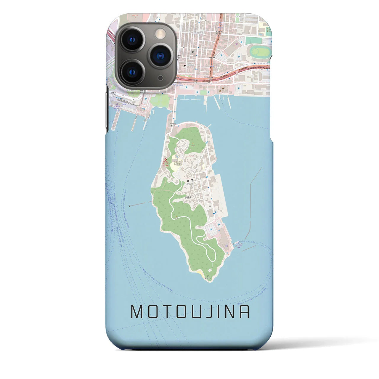 【元宇品(広島県)】地図柄iPhoneケース(バックカバータイプ)