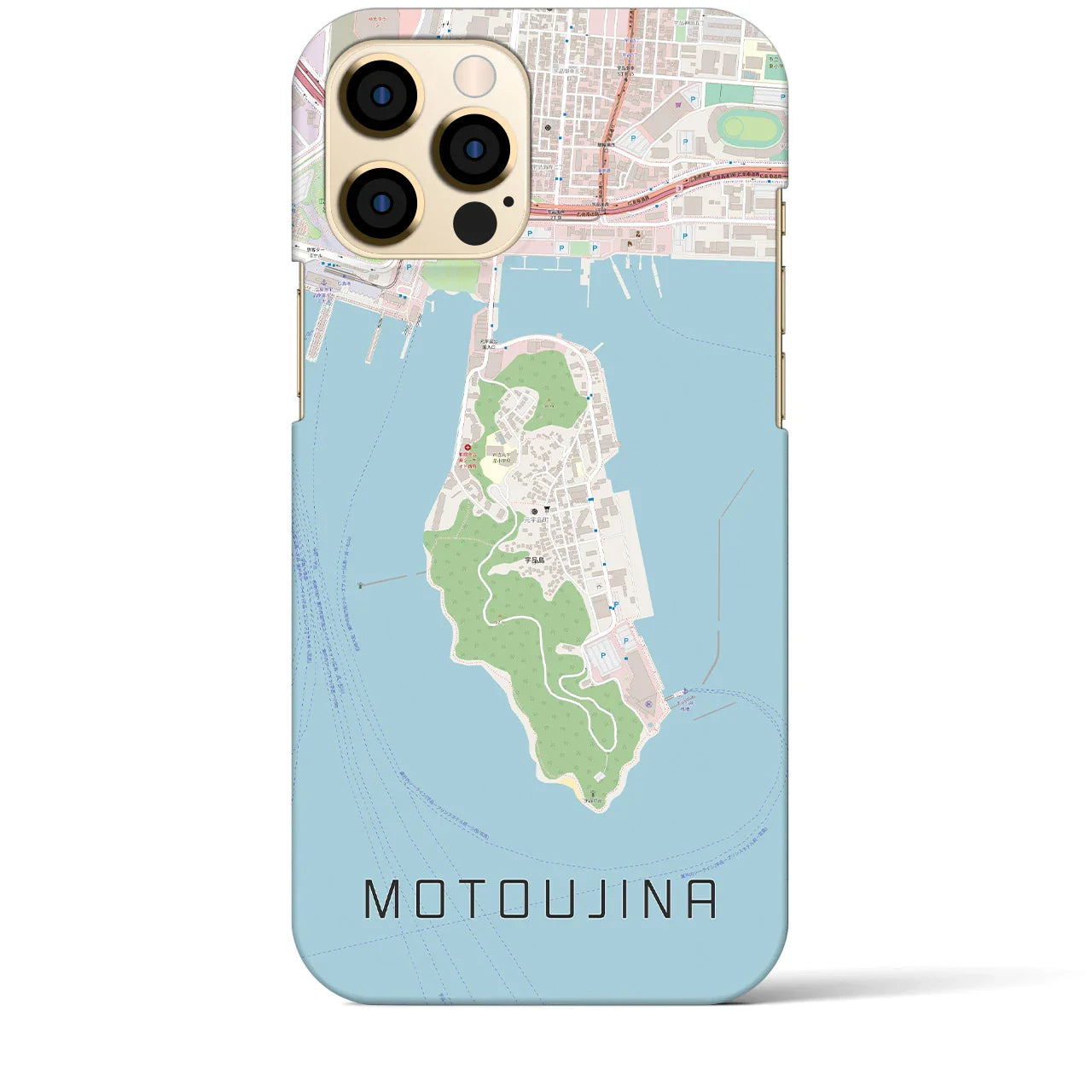 【元宇品(広島県)】地図柄iPhoneケース(バックカバータイプ)