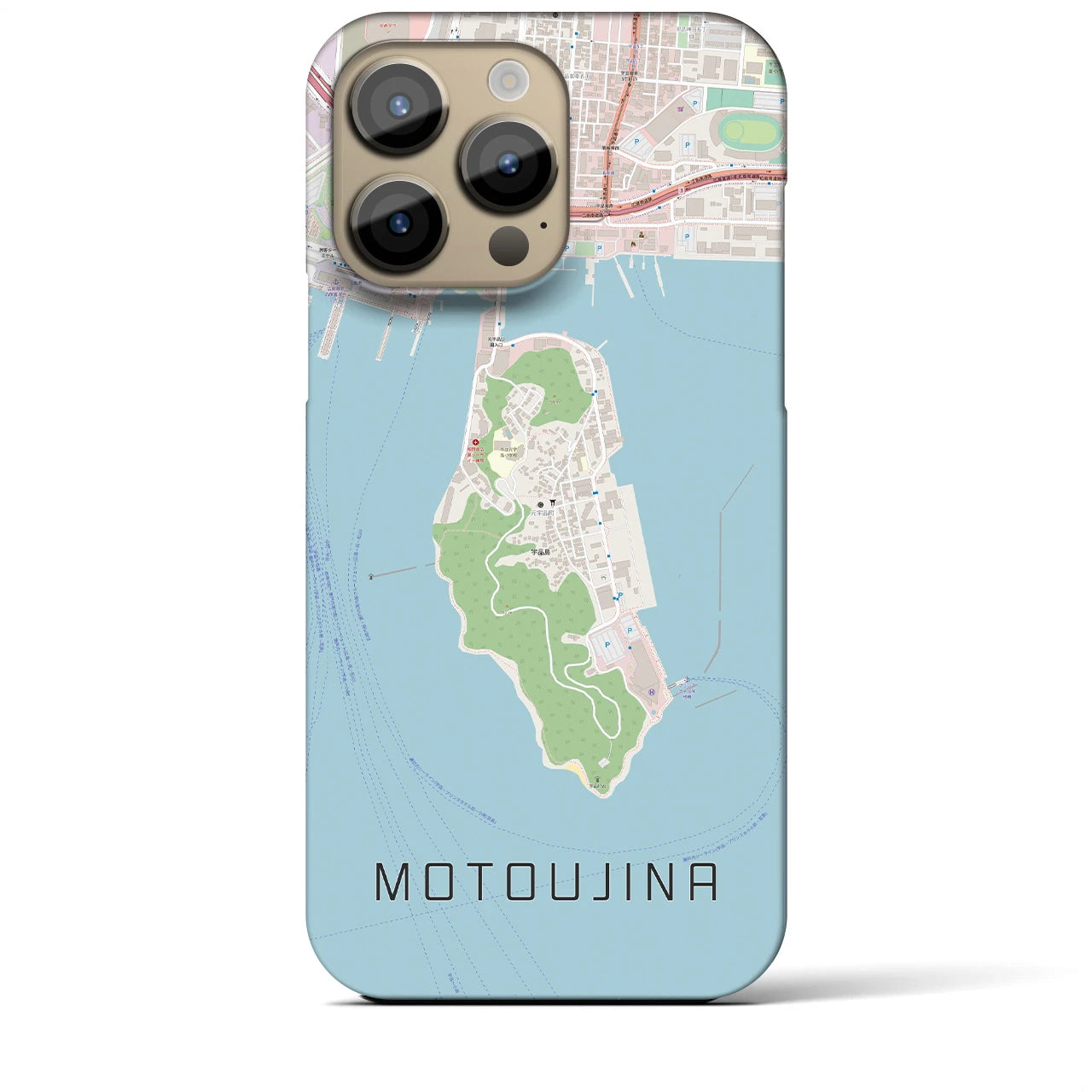 【元宇品(広島県)】地図柄iPhoneケース(バックカバータイプ)