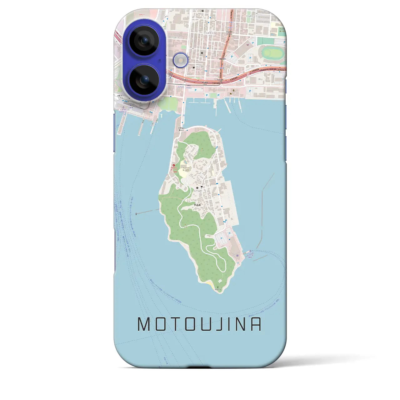 【元宇品(広島県)】地図柄iPhoneケース(バックカバータイプ)ナチュラル・iPhone 16 Pro Max 用