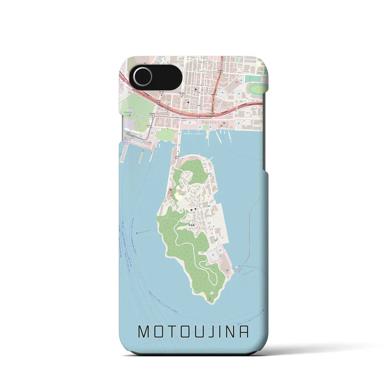 【元宇品(広島県)】地図柄iPhoneケース(バックカバータイプ)