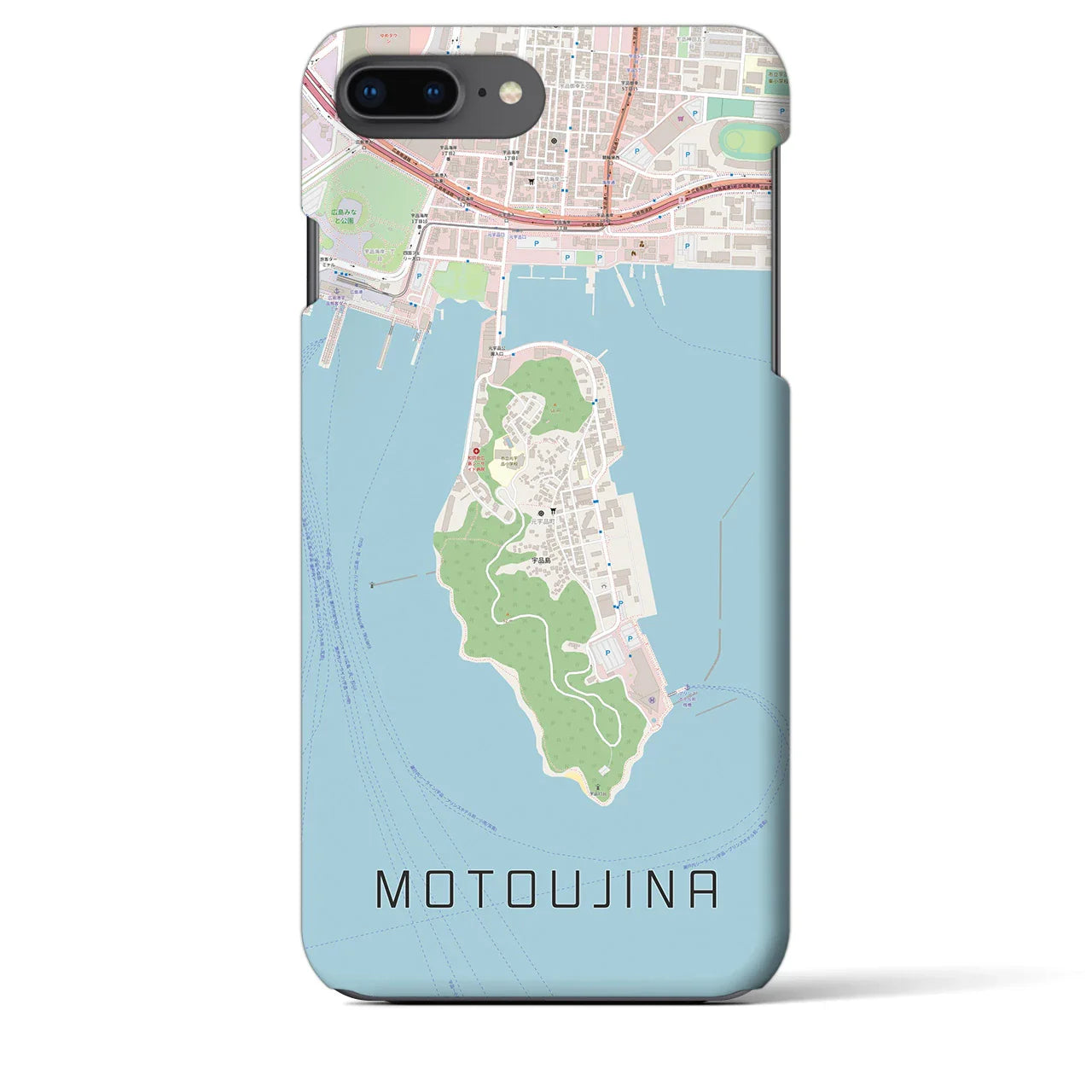 【元宇品(広島県)】地図柄iPhoneケース(バックカバータイプ)