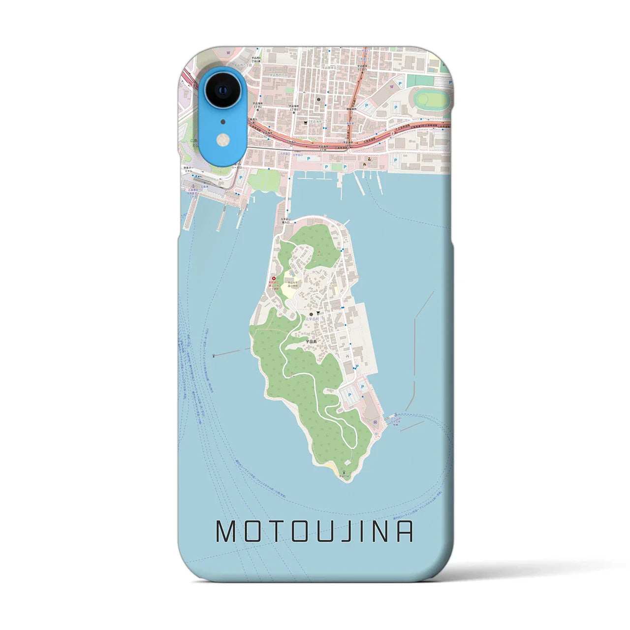 【元宇品(広島県)】地図柄iPhoneケース(バックカバータイプ)