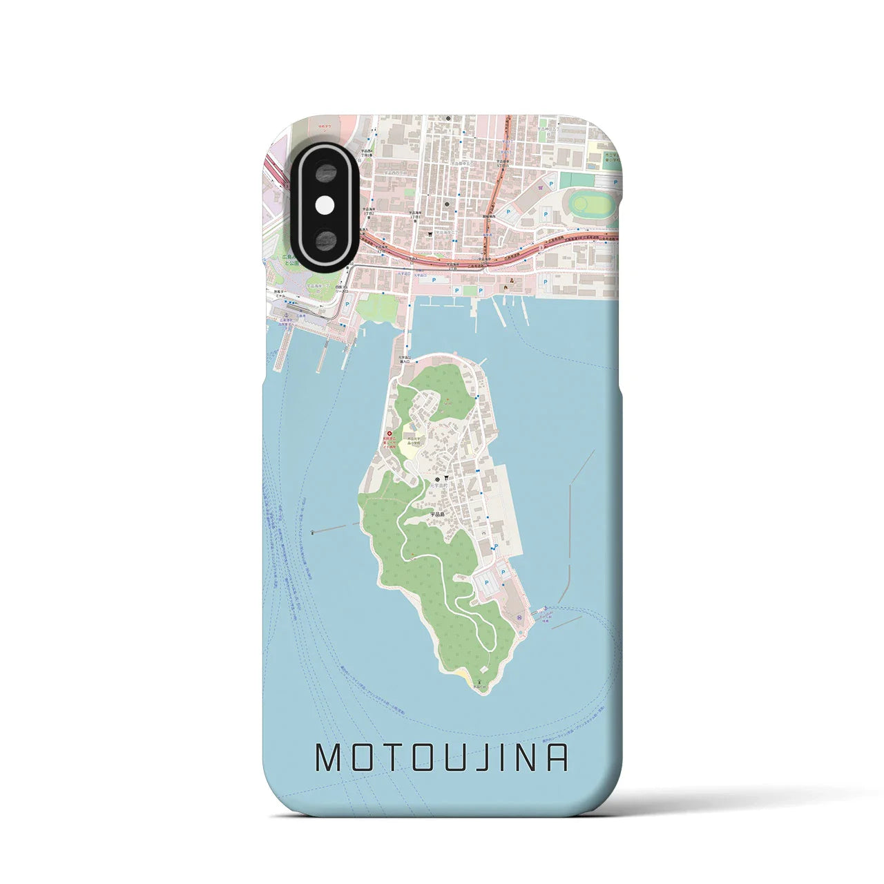 【元宇品(広島県)】地図柄iPhoneケース(バックカバータイプ)