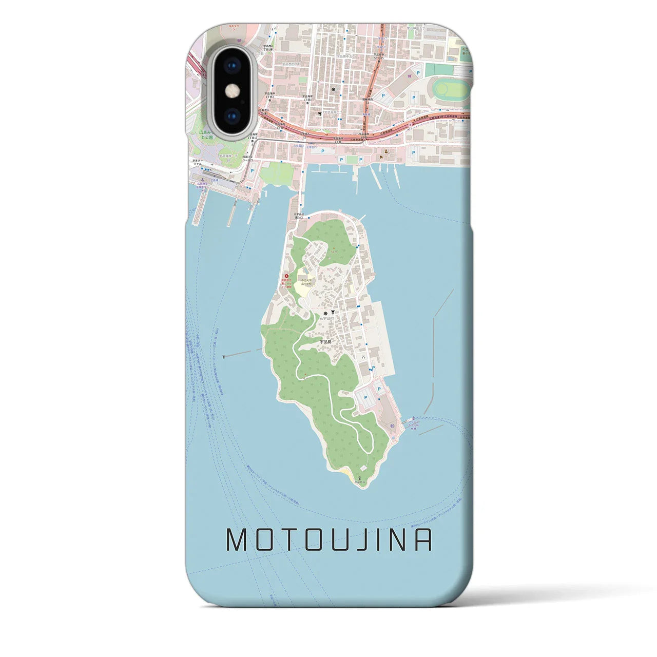 【元宇品(広島県)】地図柄iPhoneケース(バックカバータイプ)