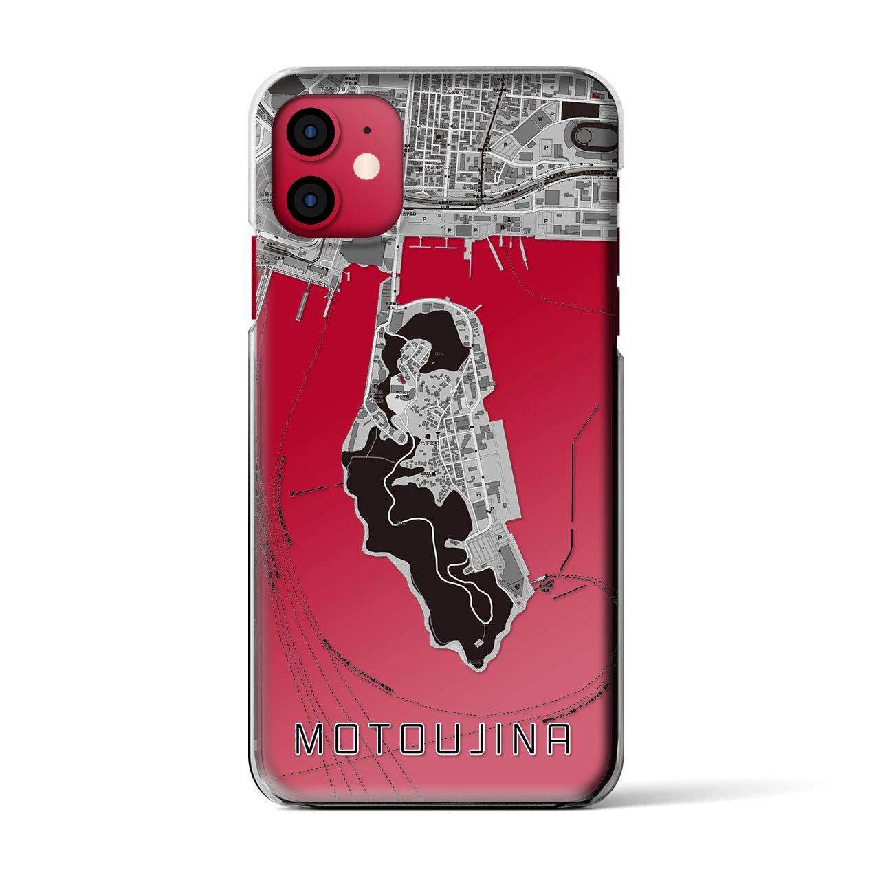 【元宇品(広島県)】地図柄iPhoneケース(クリアタイプ)