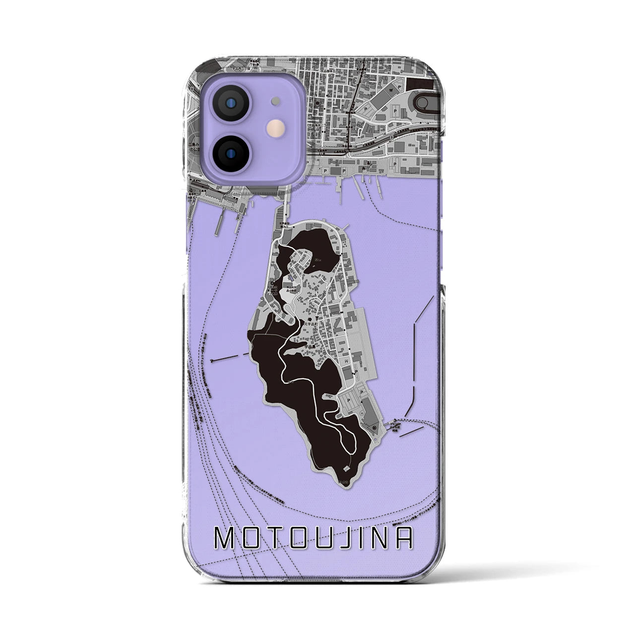 【元宇品(広島県)】地図柄iPhoneケース(クリアタイプ)