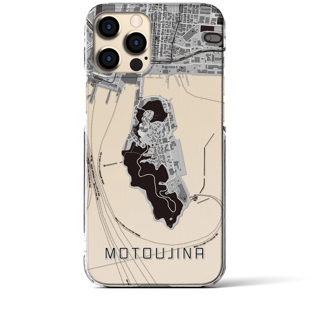 【元宇品(広島県)】地図柄iPhoneケース(クリアタイプ)