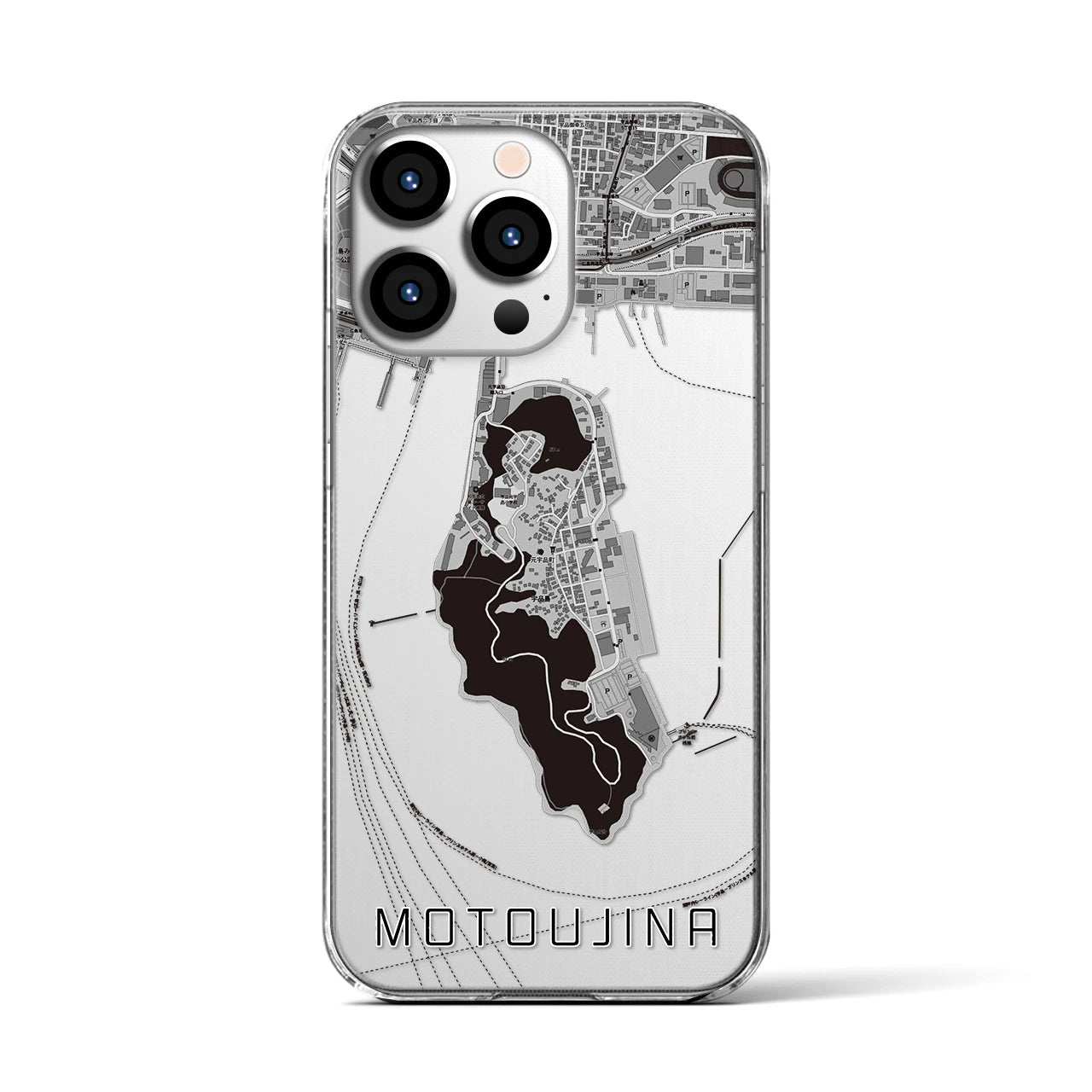 【元宇品(広島県)】地図柄iPhoneケース(クリアタイプ)