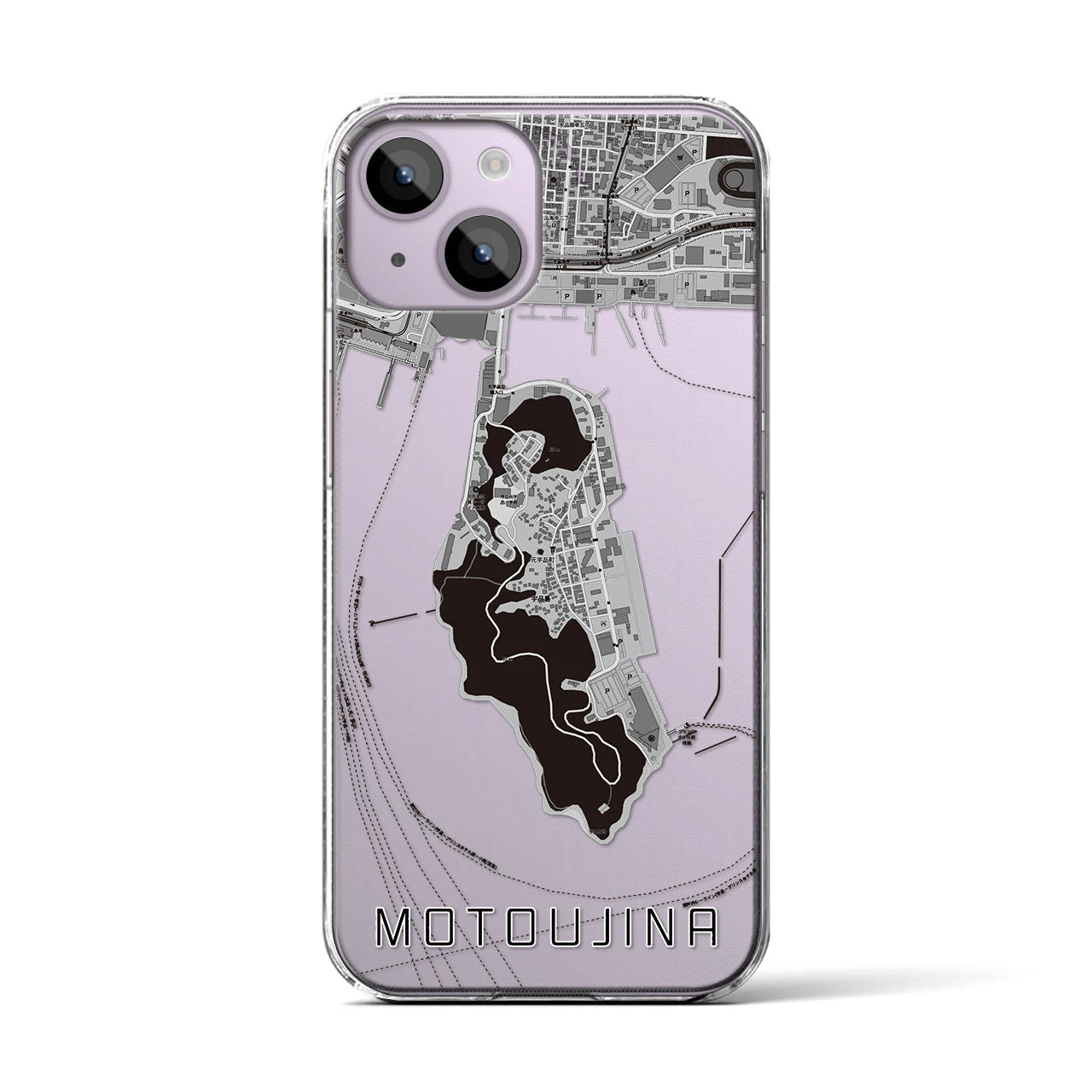 【元宇品(広島県)】地図柄iPhoneケース(クリアタイプ)