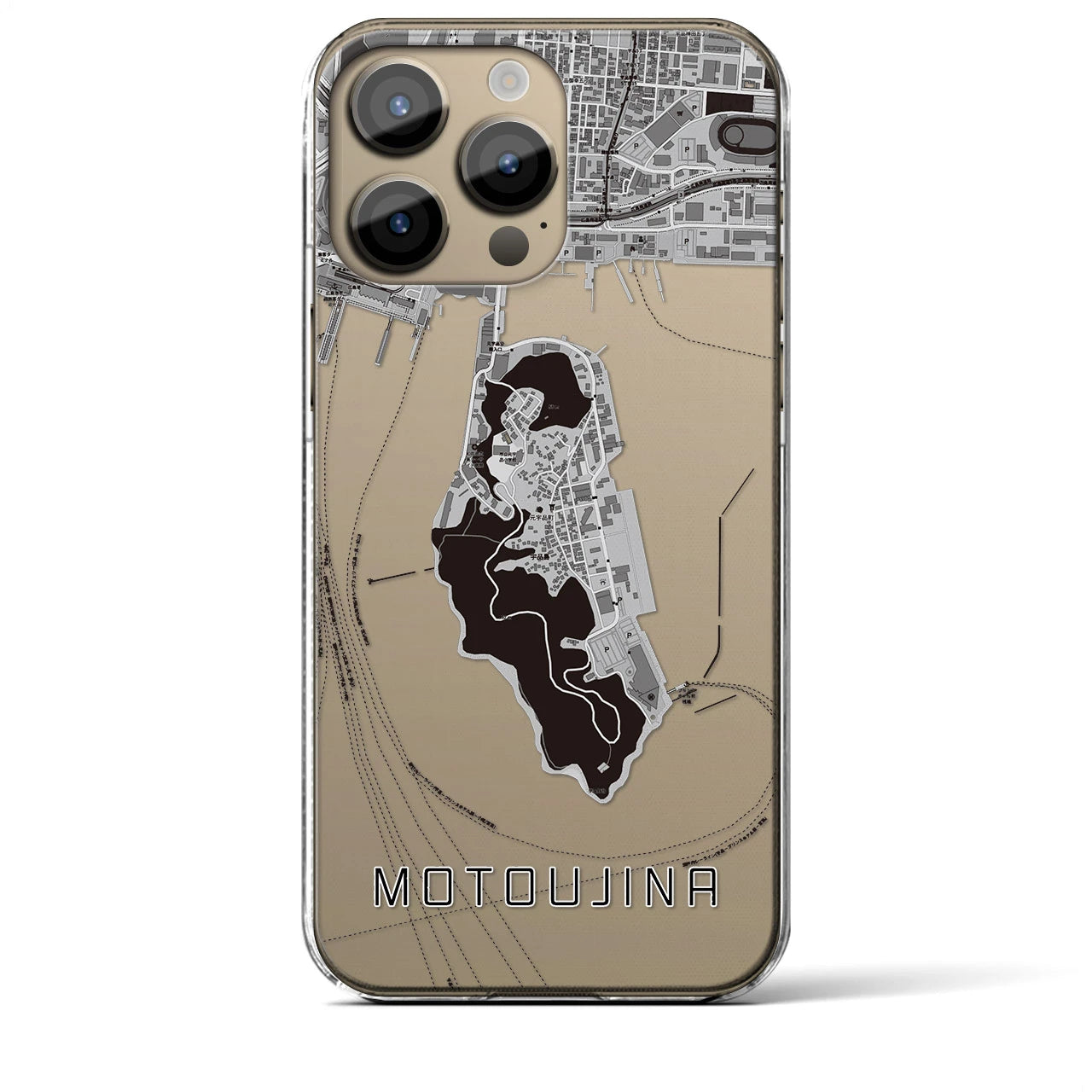 【元宇品(広島県)】地図柄iPhoneケース(クリアタイプ)