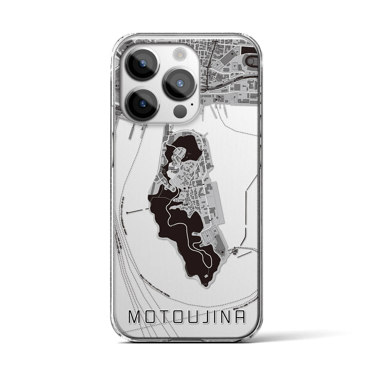 【元宇品(広島県)】地図柄iPhoneケース(クリアタイプ)