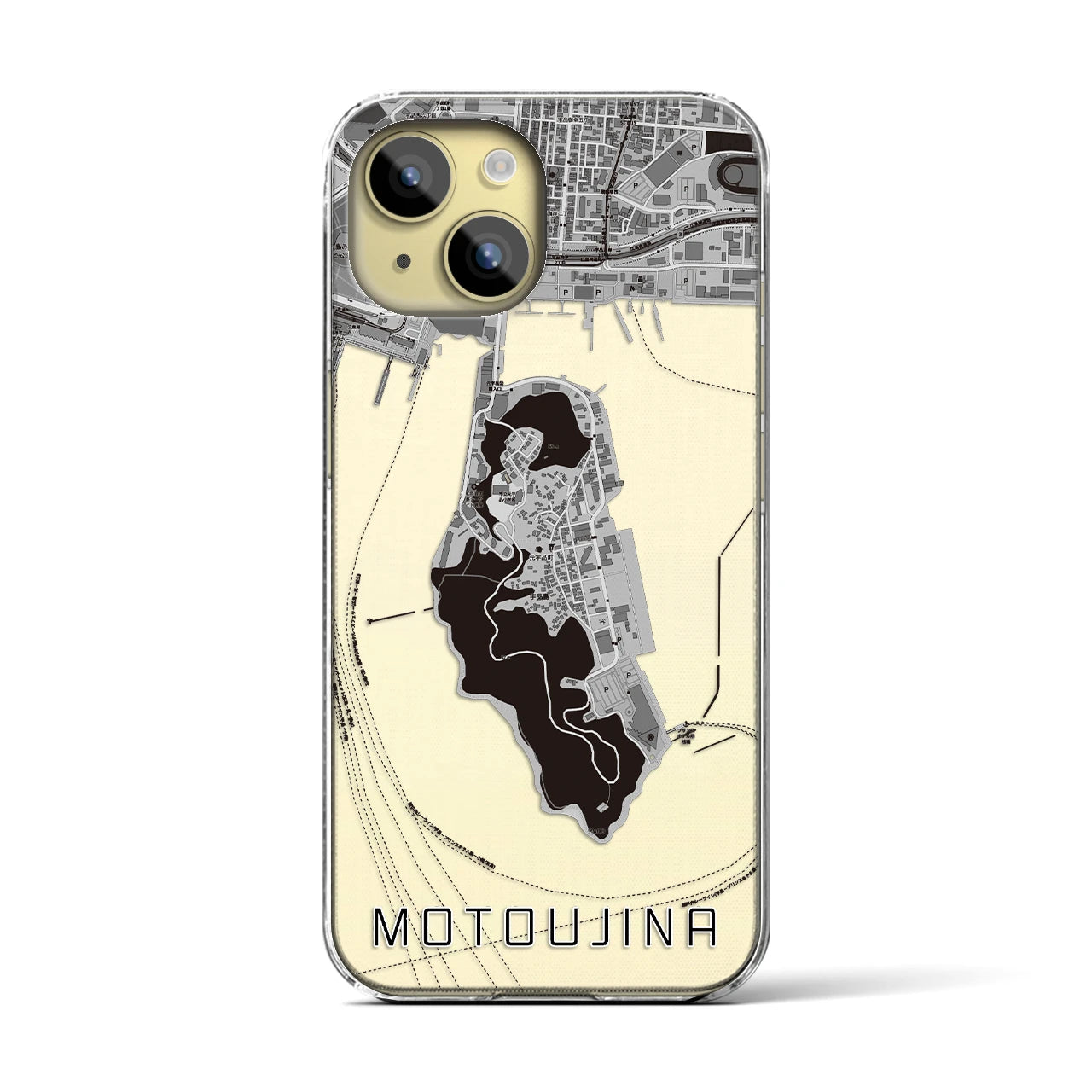 【元宇品(広島県)】地図柄iPhoneケース(クリアタイプ)