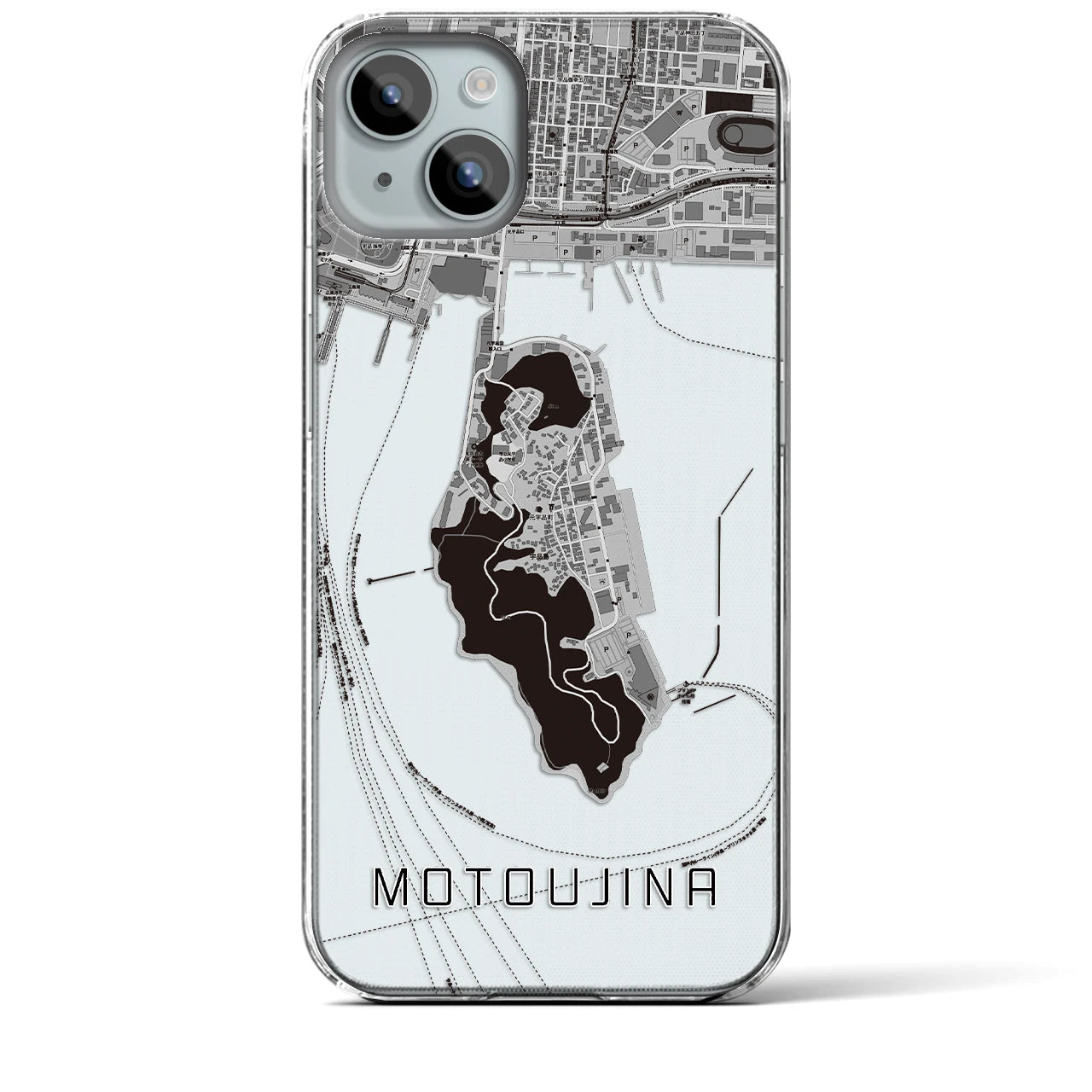 【元宇品(広島県)】地図柄iPhoneケース(クリアタイプ)