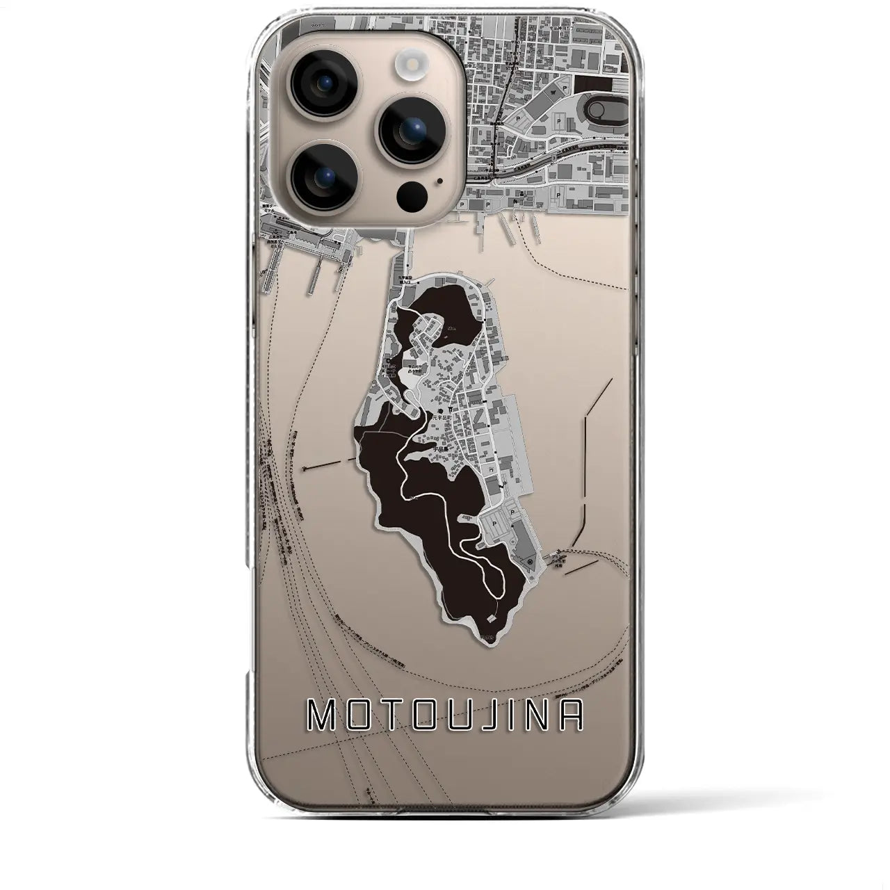 【元宇品(広島県)】地図柄iPhoneケース(クリアタイプ)