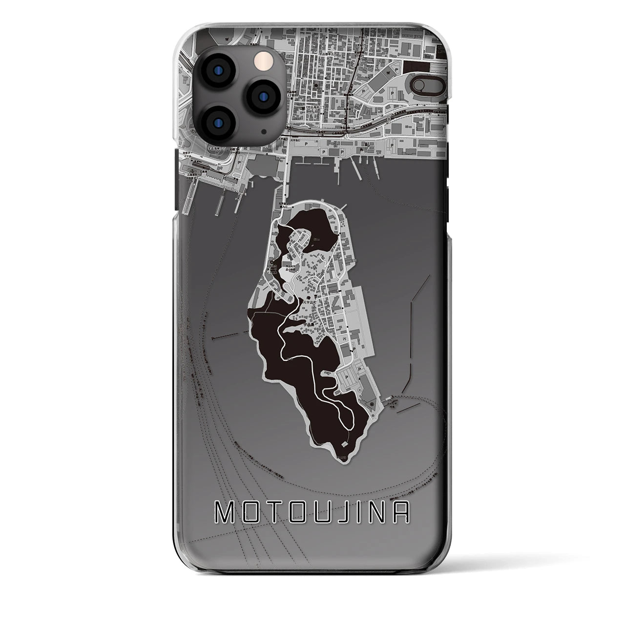 【元宇品(広島県)】地図柄iPhoneケース(クリアタイプ)