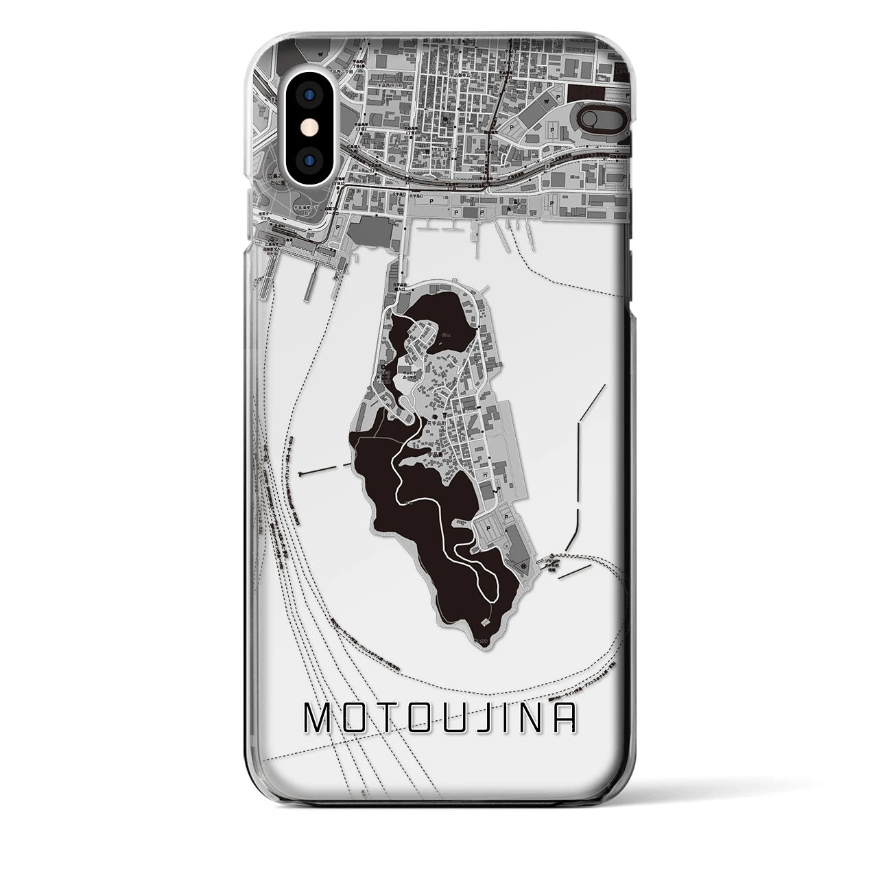 【元宇品(広島県)】地図柄iPhoneケース(クリアタイプ)