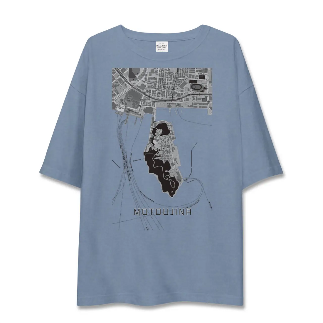 【元宇品(広島県)】地図柄ビッグシルエットTシャツ