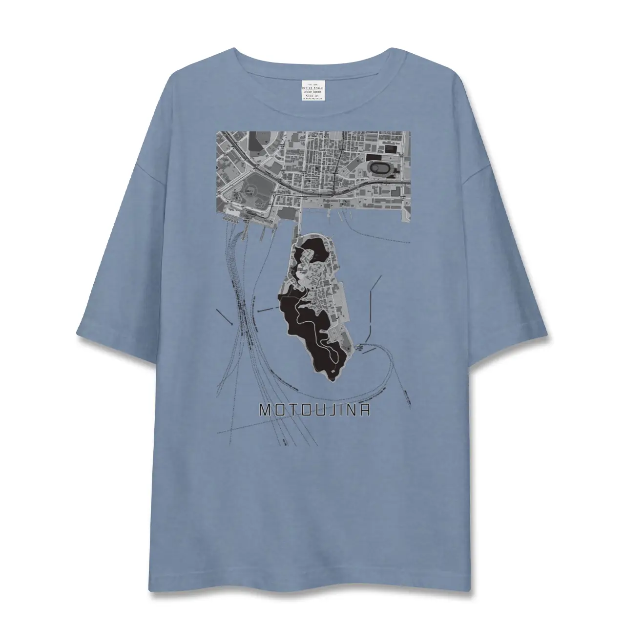 【元宇品(広島県)】地図柄ビッグシルエットTシャツ