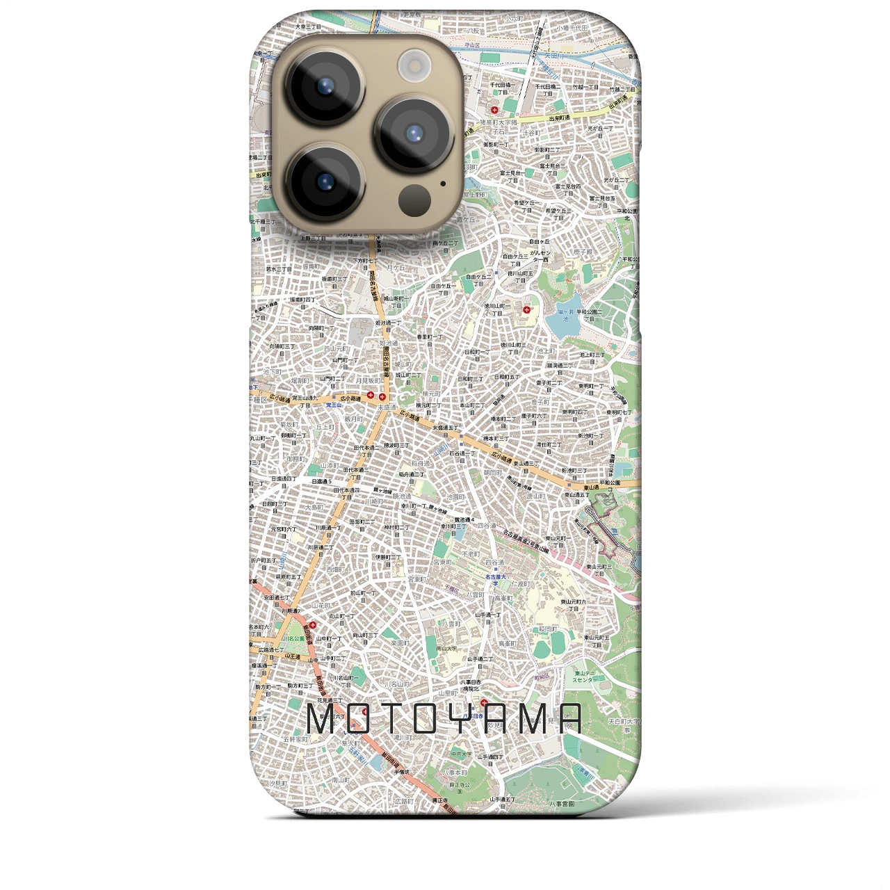 【本山(愛知県)】地図柄iPhoneケース(バックカバータイプ)