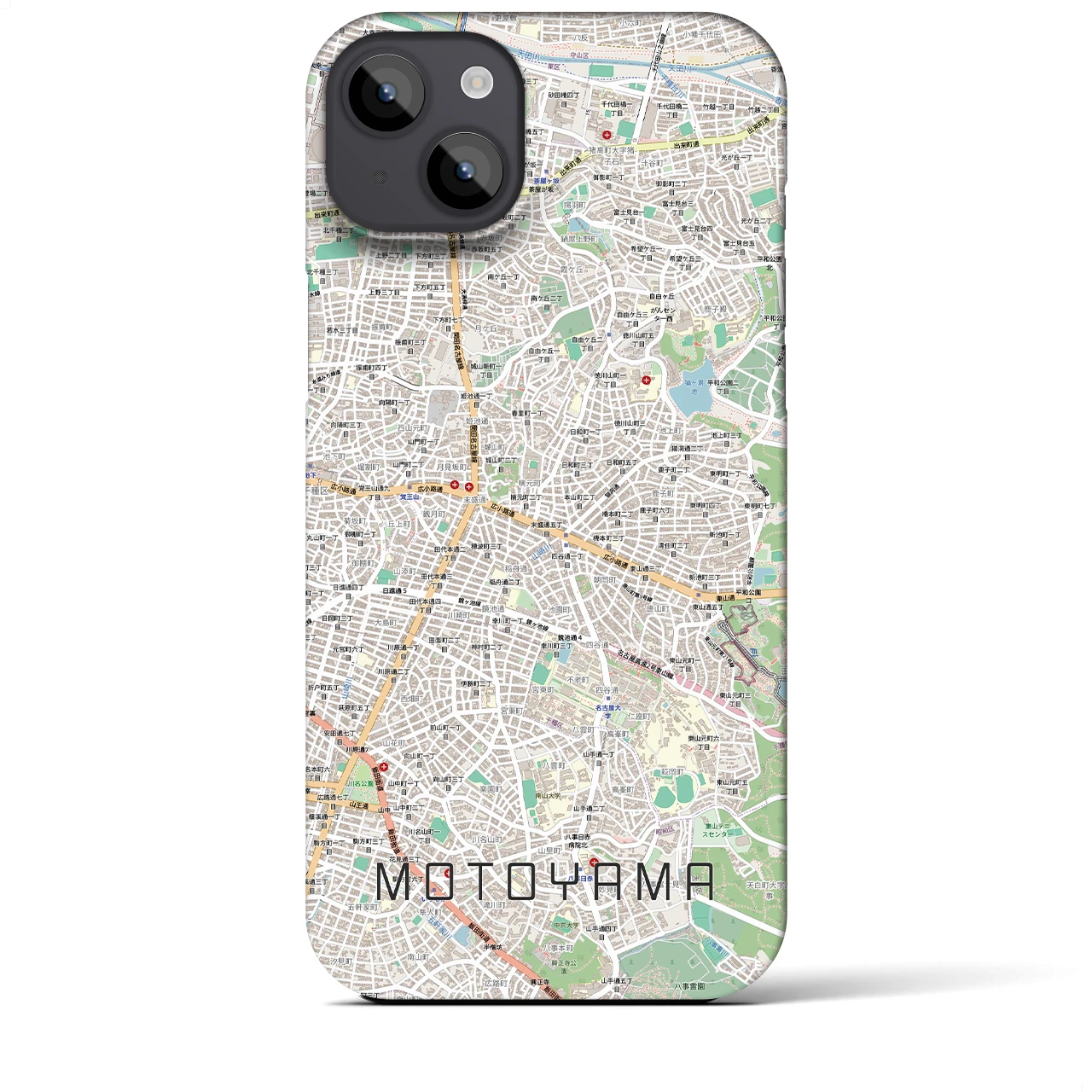 【本山(愛知県)】地図柄iPhoneケース(バックカバータイプ)