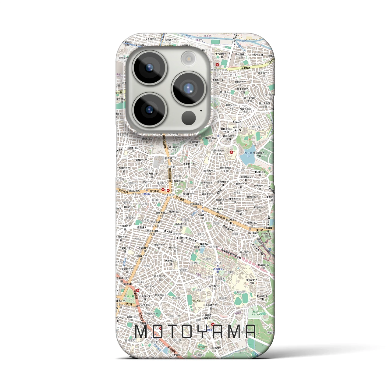 【本山(愛知県)】地図柄iPhoneケース(バックカバータイプ)