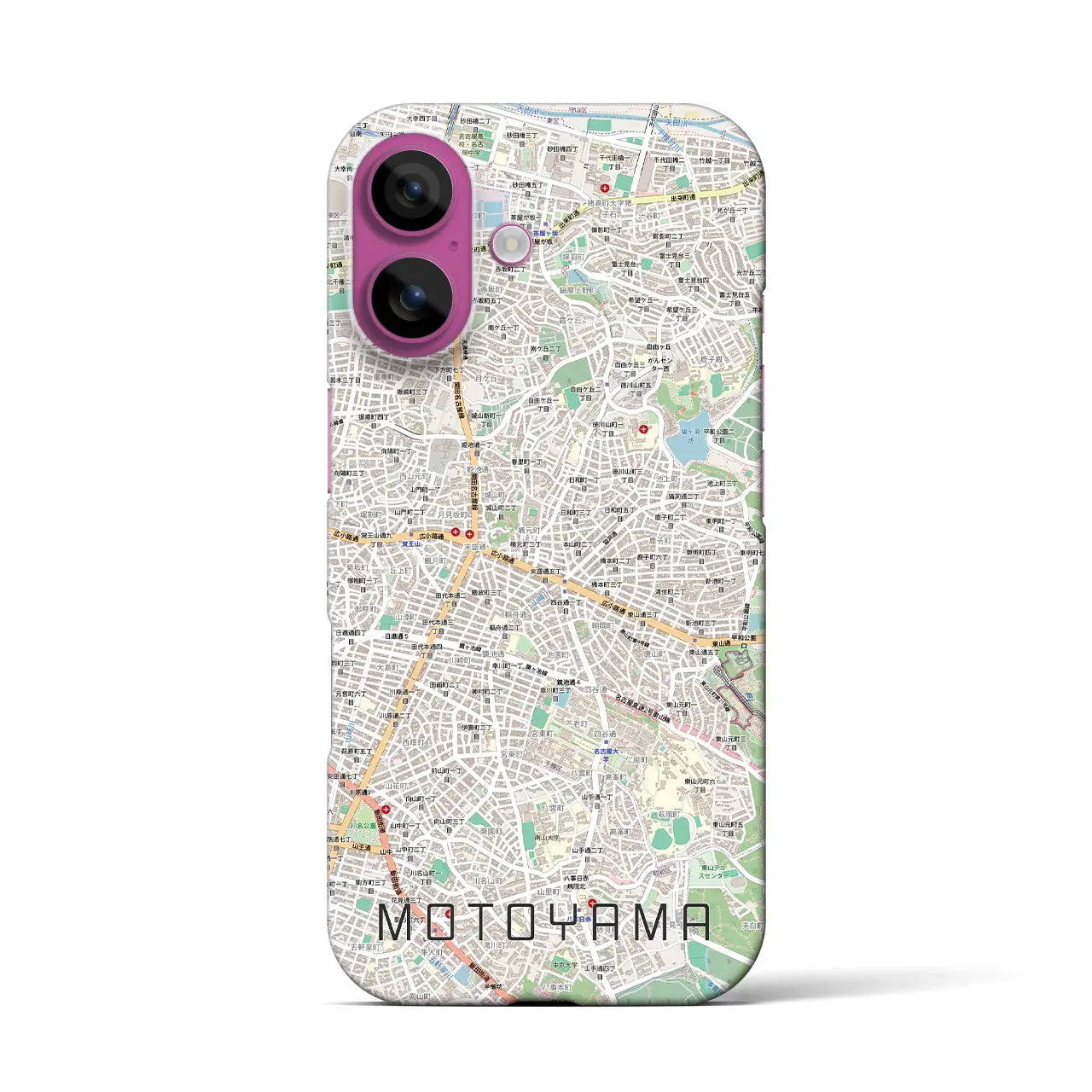 【本山(愛知県)】地図柄iPhoneケース(バックカバータイプ)