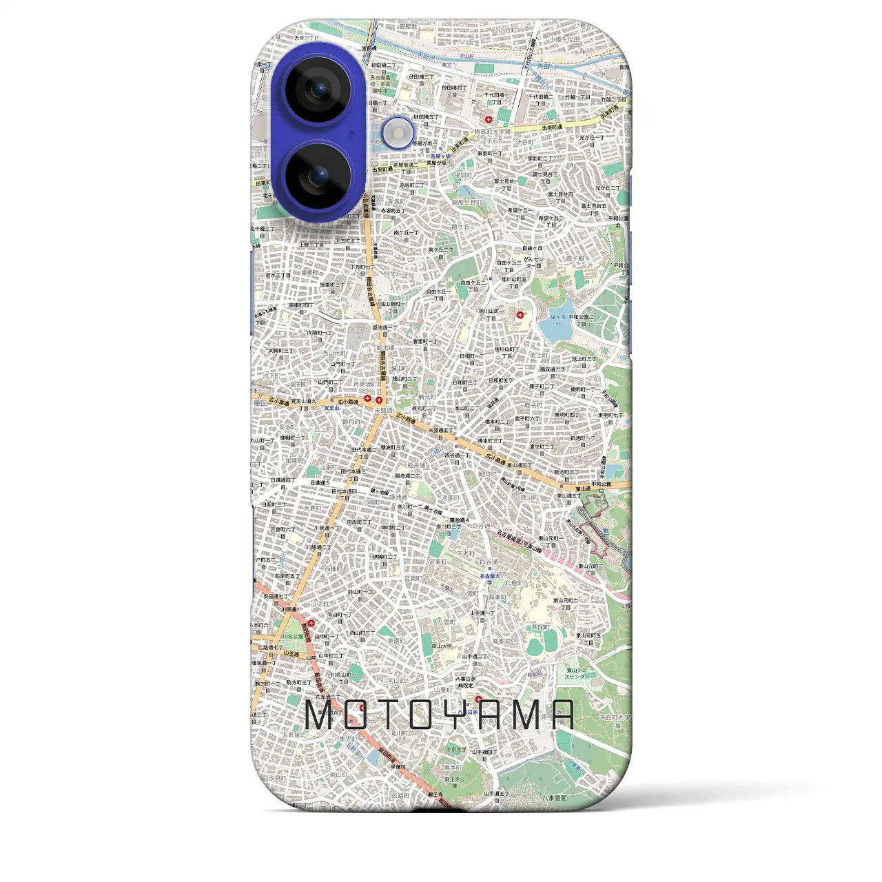 【本山(愛知県)】地図柄iPhoneケース(バックカバータイプ)