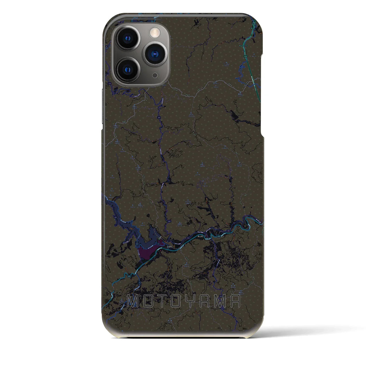 【本山(高知県)】地図柄iPhoneケース(バックカバータイプ)