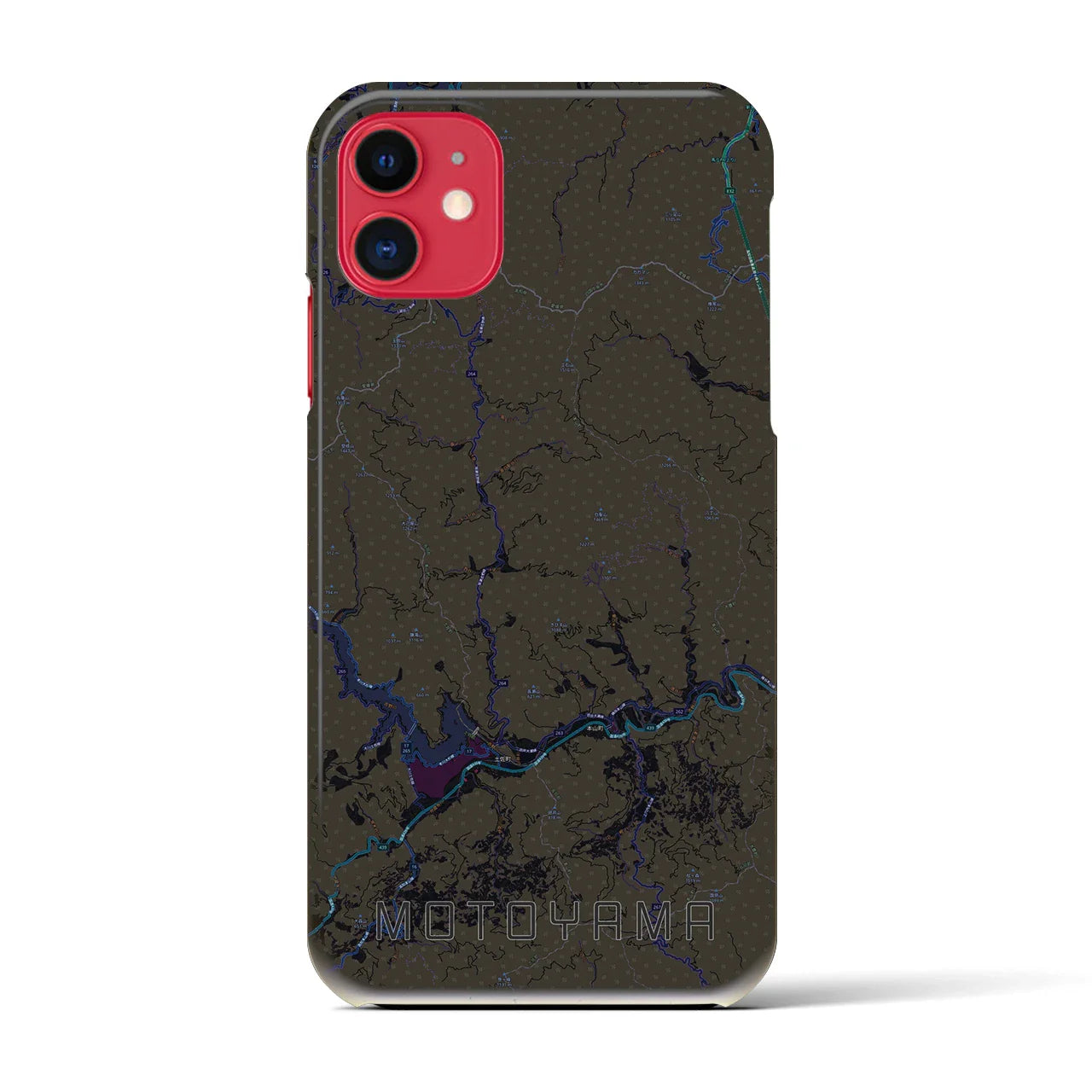 【本山(高知県)】地図柄iPhoneケース(バックカバータイプ)