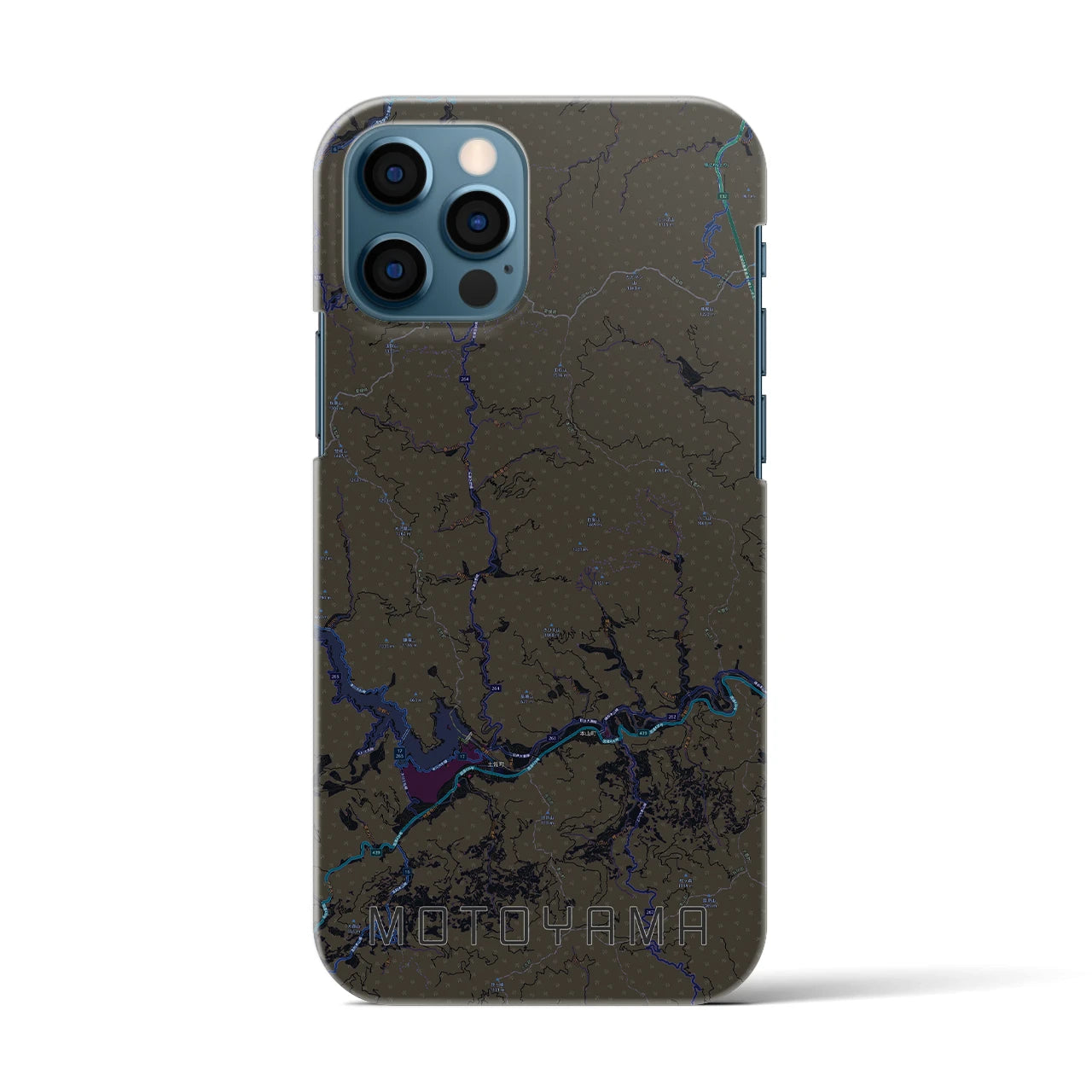 【本山(高知県)】地図柄iPhoneケース(バックカバータイプ)