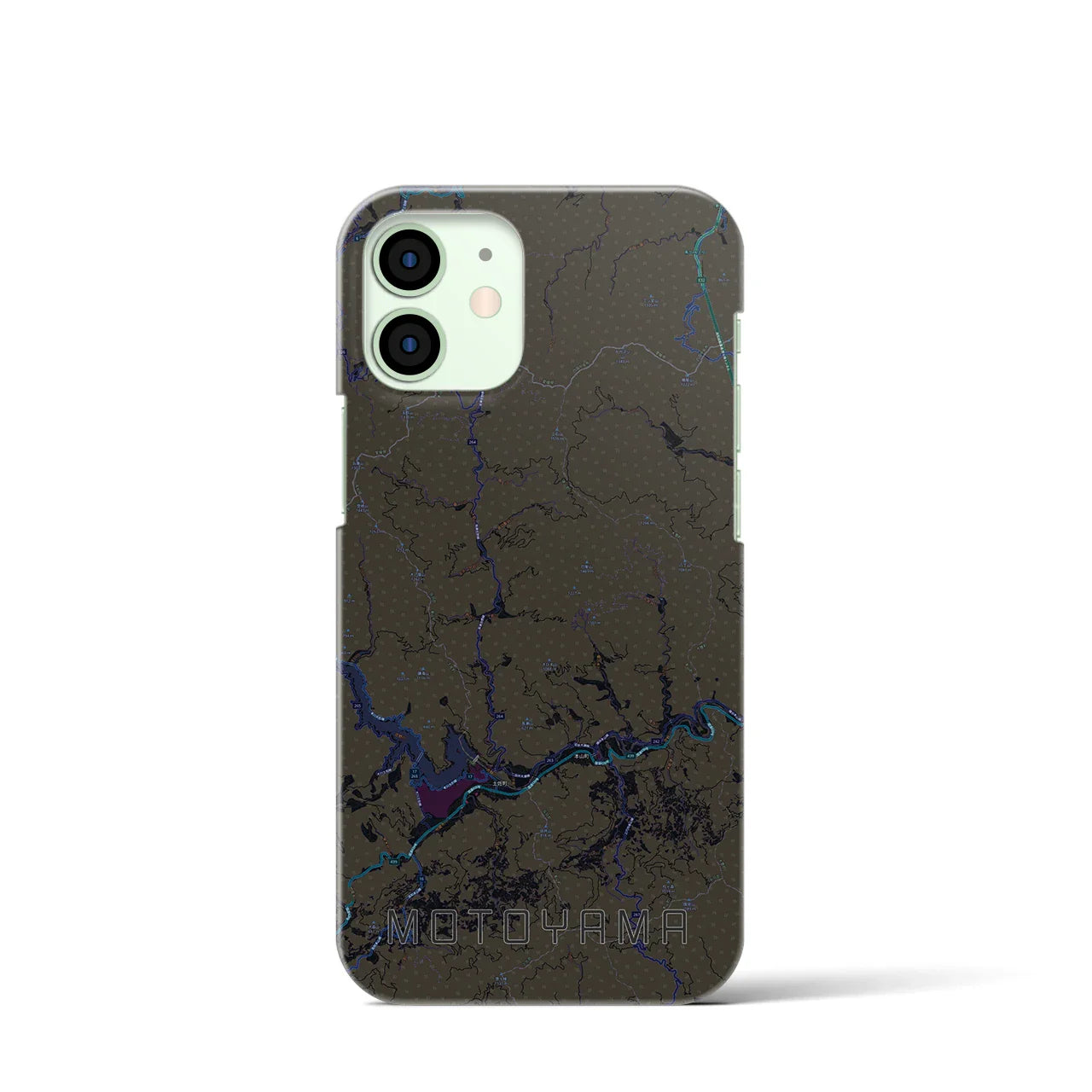 【本山(高知県)】地図柄iPhoneケース(バックカバータイプ)