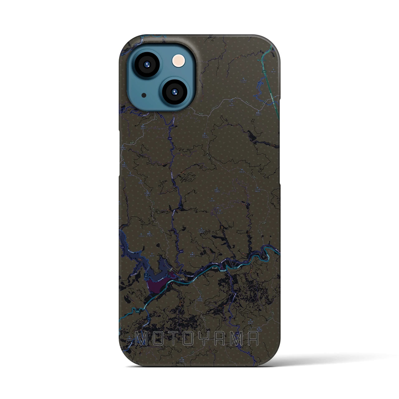 【本山(高知県)】地図柄iPhoneケース(バックカバータイプ)