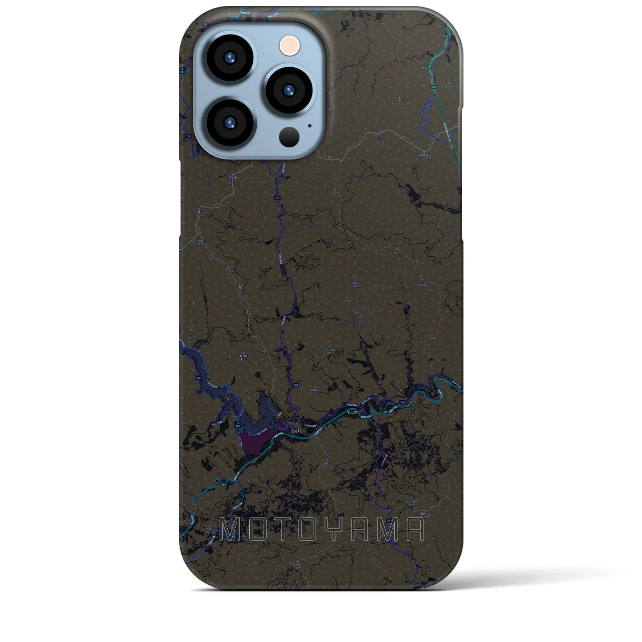 【本山(高知県)】地図柄iPhoneケース(バックカバータイプ)