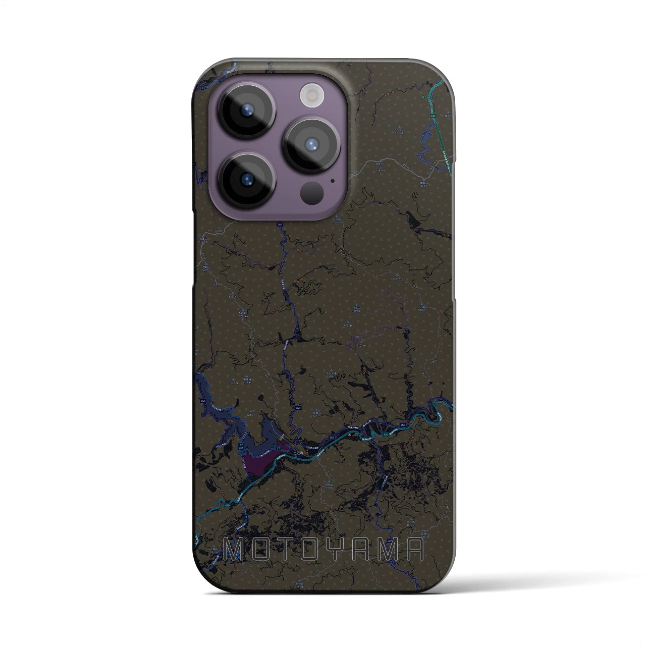 【本山(高知県)】地図柄iPhoneケース(バックカバータイプ)