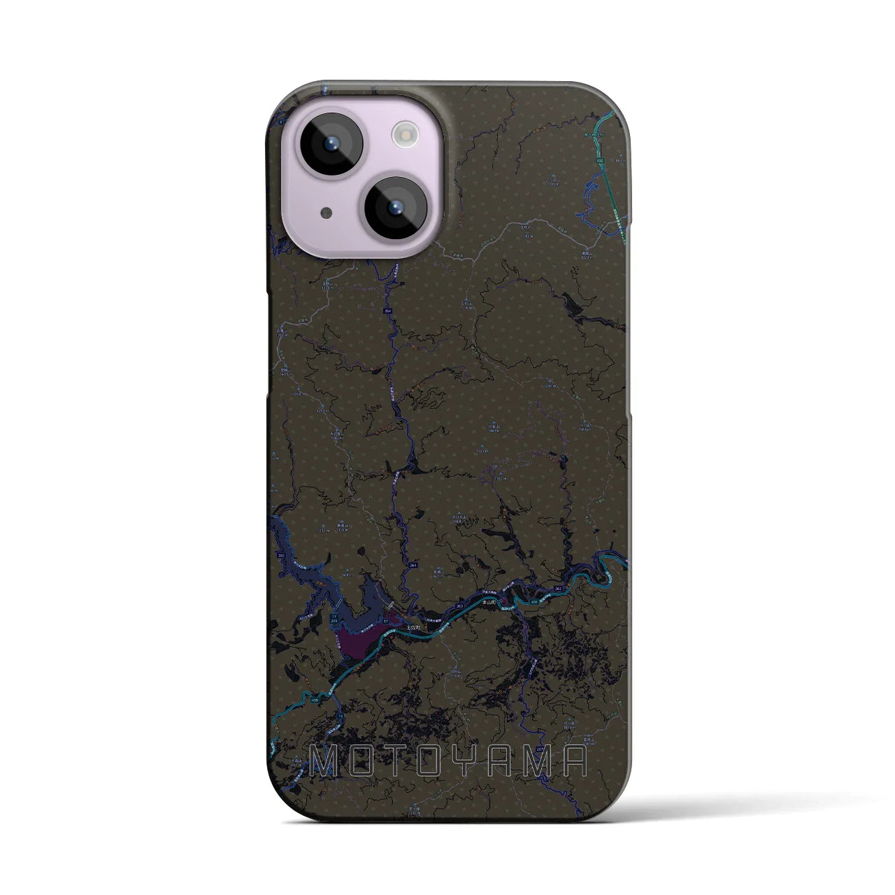【本山(高知県)】地図柄iPhoneケース(バックカバータイプ)