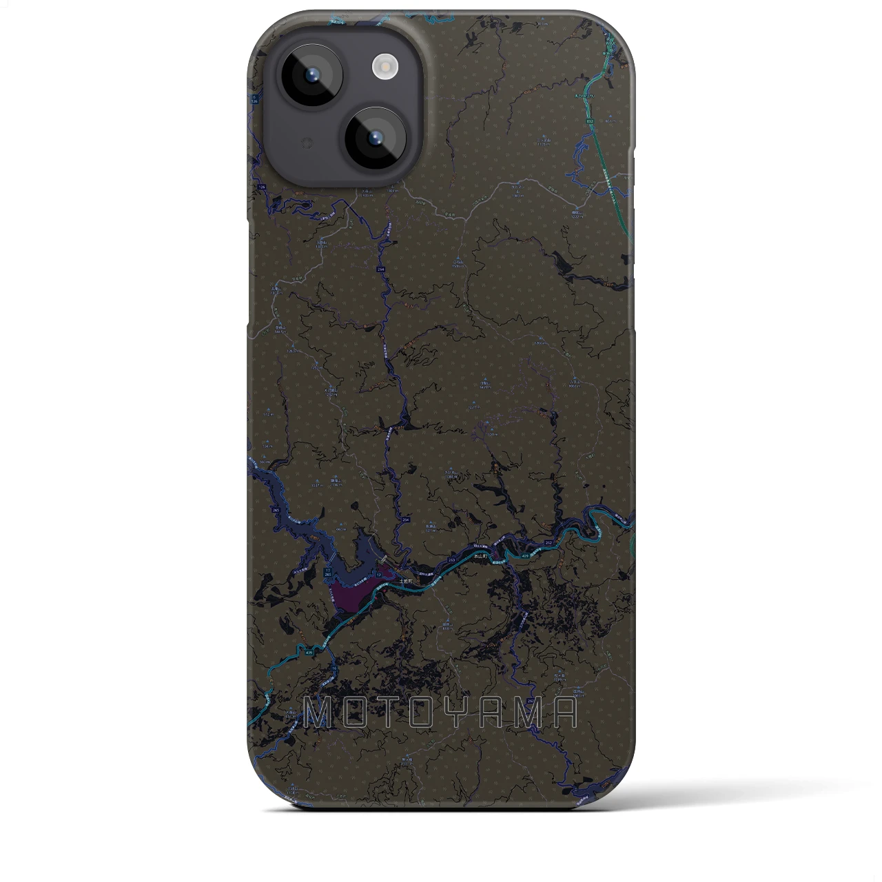 【本山(高知県)】地図柄iPhoneケース(バックカバータイプ)