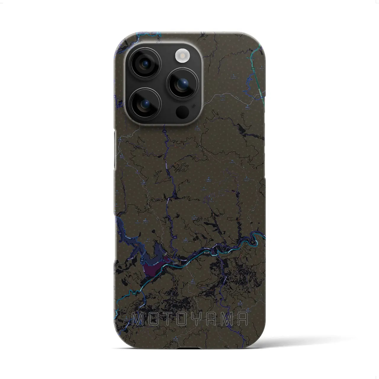 【本山(高知県)】地図柄iPhoneケース(バックカバータイプ)