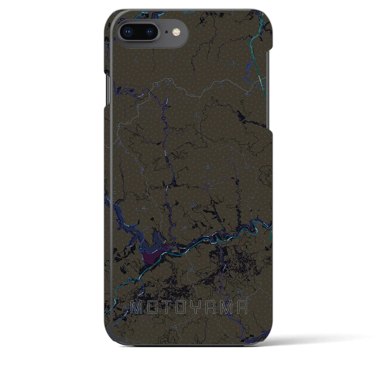 【本山(高知県)】地図柄iPhoneケース(バックカバータイプ)