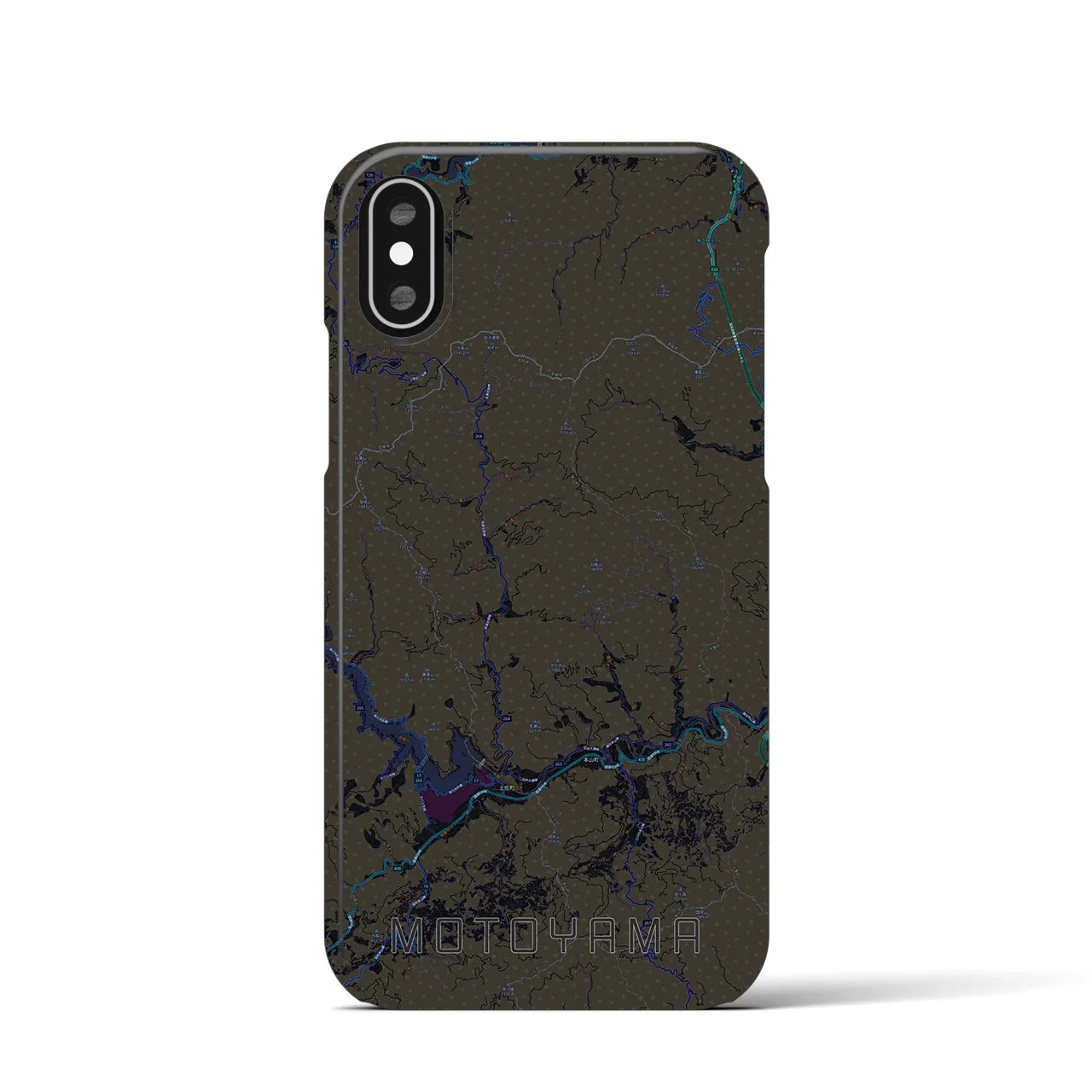 【本山(高知県)】地図柄iPhoneケース(バックカバータイプ)