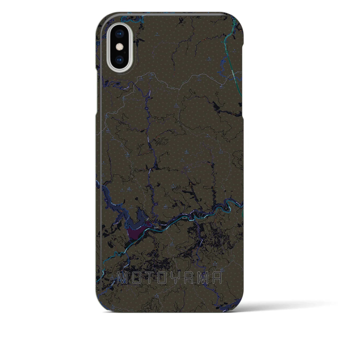 【本山(高知県)】地図柄iPhoneケース(バックカバータイプ)