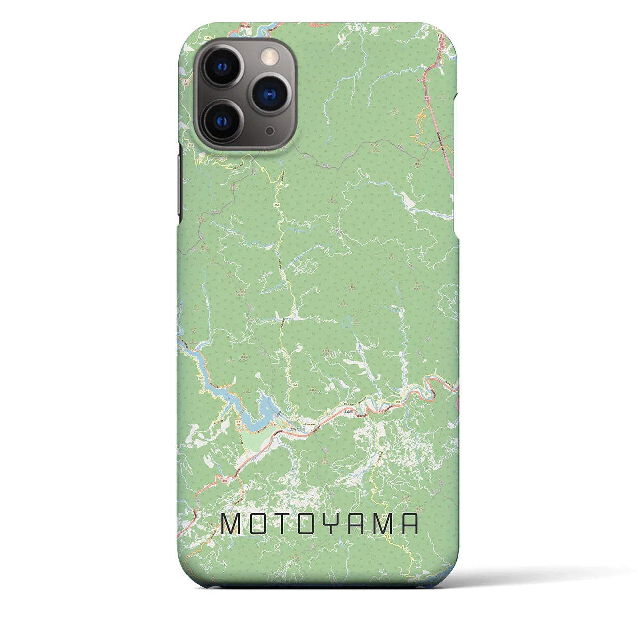 【本山(高知県)】地図柄iPhoneケース(バックカバータイプ)