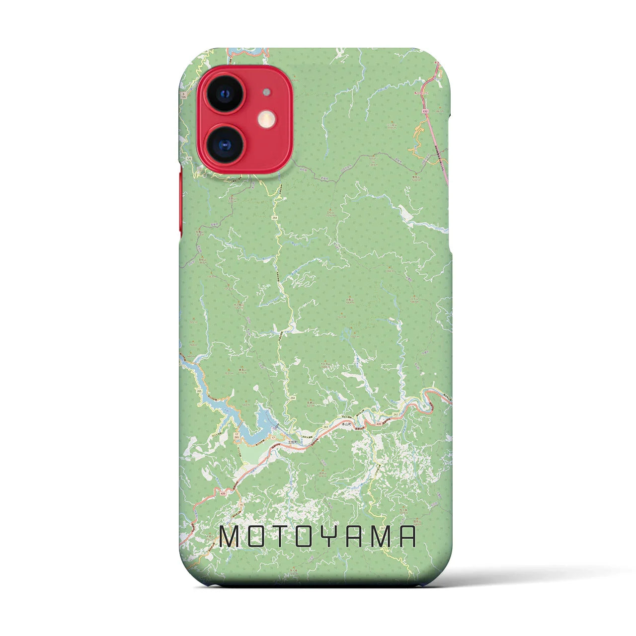 【本山(高知県)】地図柄iPhoneケース(バックカバータイプ)